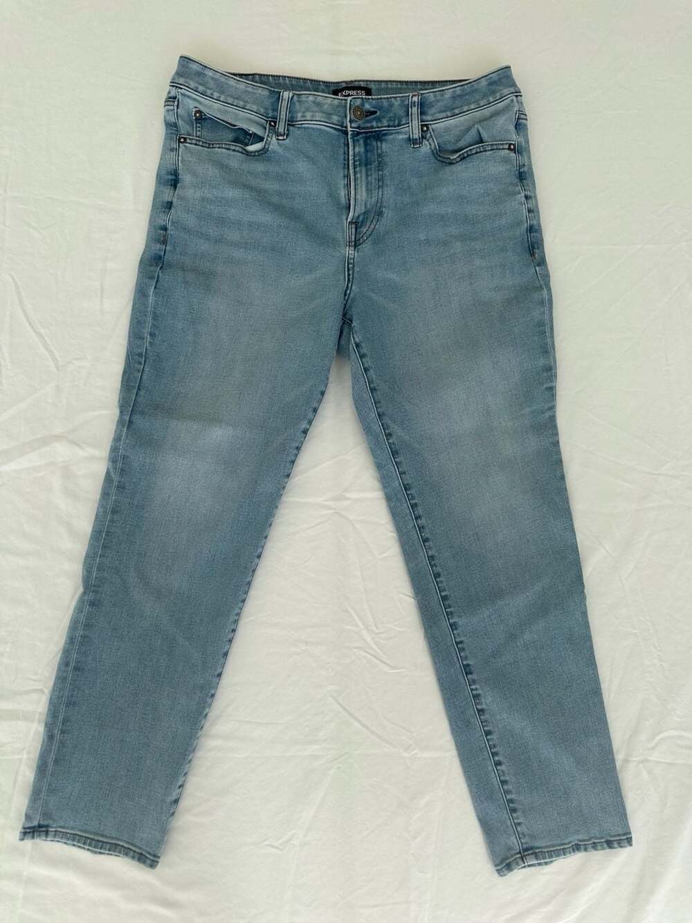 Express Jeans Light Blue Denim Straight Leg